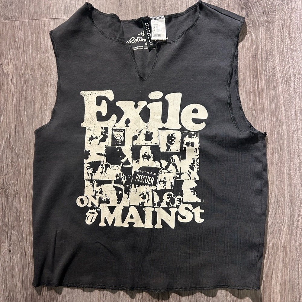 H&M Y2K Sleeveless Grey Shirt Size XS